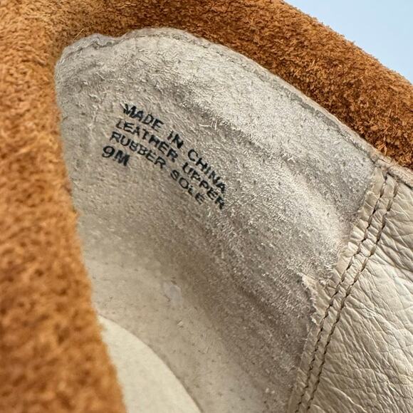 Michael Michael Kors Brown Lace Up Suede Leather Wedge Heel Booties Minimal 9M - Picture 5 of 10